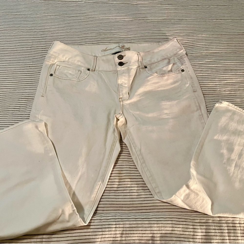 American Eagle Outfitters White Stretch Jeans